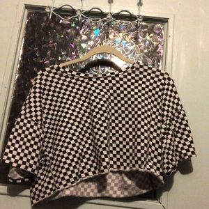 Checkered crop top